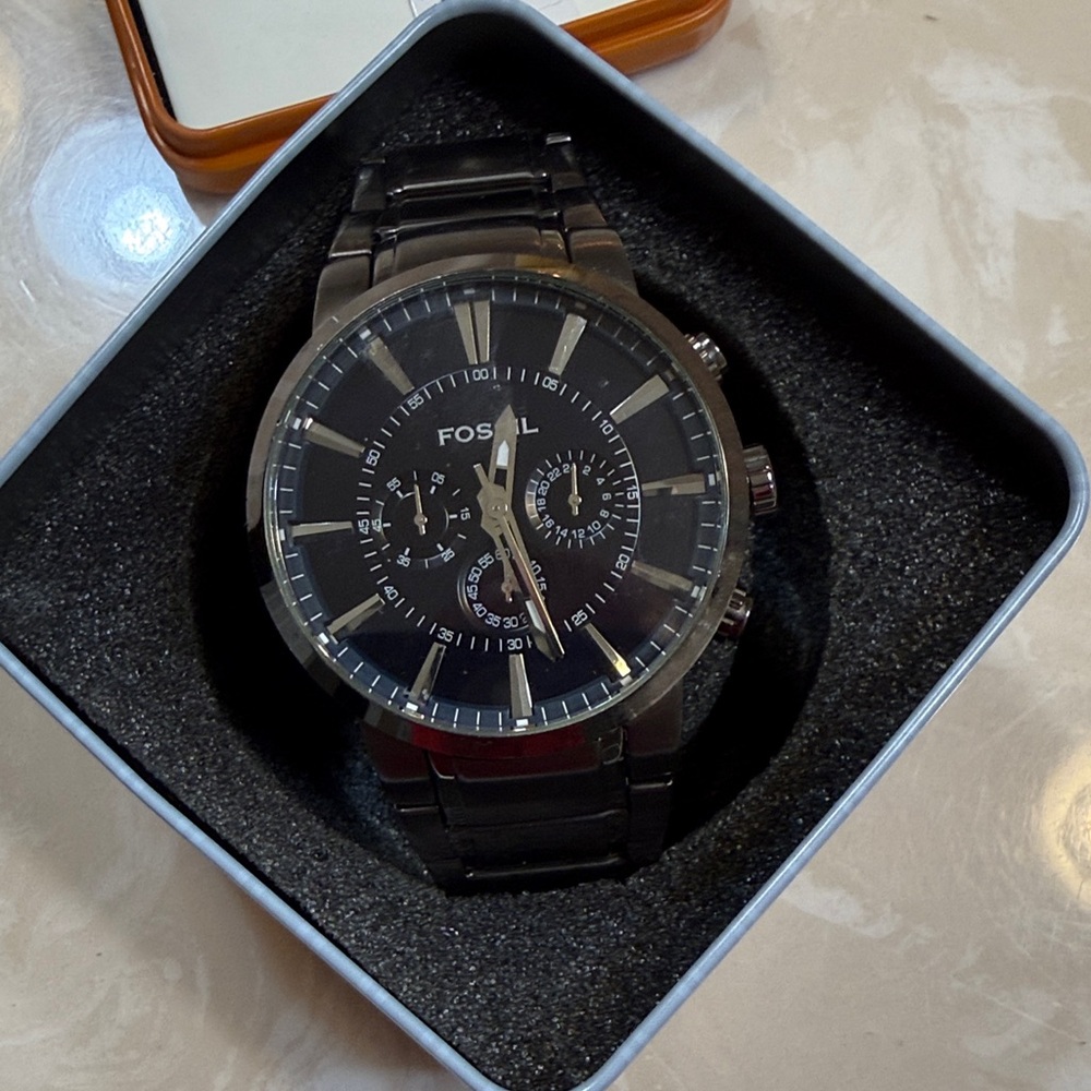 Fossil Dark Gray Chronograph Watch